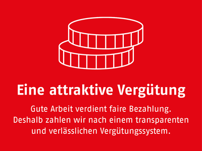 Gute Arbeit verdient faire Bezahlung. Deshalb zahlen wir nach einem transparenten und verlässlichen Vergütungssystem.